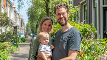 Gezin met jong kindje