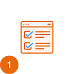 Stap 1, icoon checklist